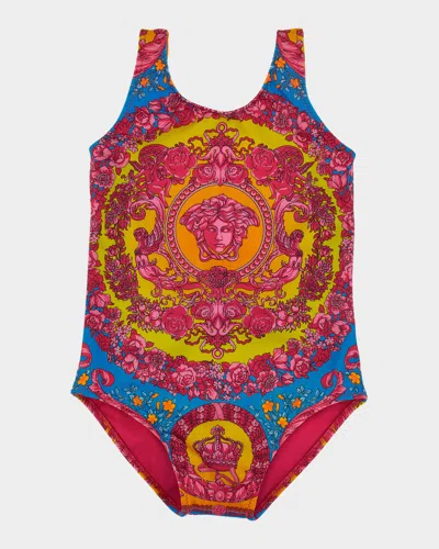 VERSACE GIRL'S MEDUSA ONE-PIECE SWIMSUIT