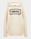 Versace Girl's Sweatshirt W/ Vintage Logo-print In Brown
