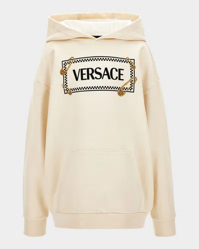 Versace Kids' Girl's Sweatshirt W/ Vintage Logo-print In Brown