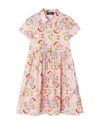 Versace Girls' Barocco Floral Poplin Dress - Little Kid, Little Kid, Big Kid In Pastel Pink