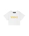 Versace Girls' Barocco Logo Print Tee - Baby, Little Kid In White