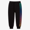 VERSACE GIRLS BLACK COTTON JOGGERS