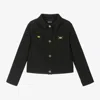 Versace Girls Black Medusa Jacket In Black