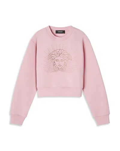 Versace Girls' Burst Medusa Sweatshirt - Little Kid, Big Kid In Pastel Pink