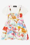 Versace Jardin Cotton-blend Dress In White