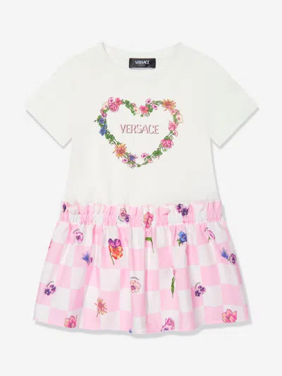 Versace Blossom Baby T-shirt Dress In White