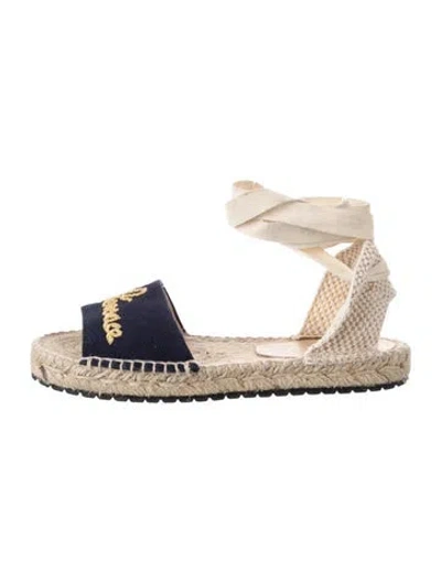 Pre-owned Versace Babies' Girls' Embroidered Sandals In Neutrals