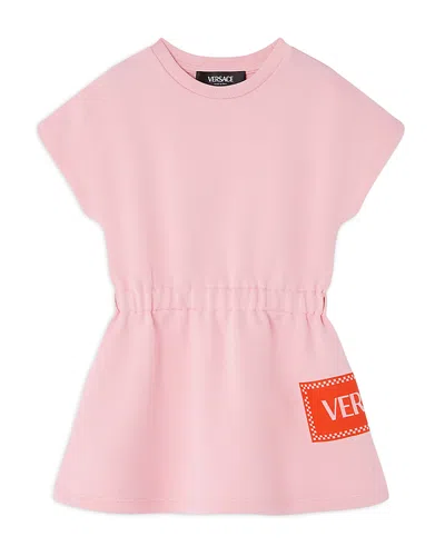 Versace Girls' Fleece 90's Vintage Logo Print Dress - Baby, Little Kid In Pink
