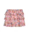 Versace Floral Skirt In Pastel Pink