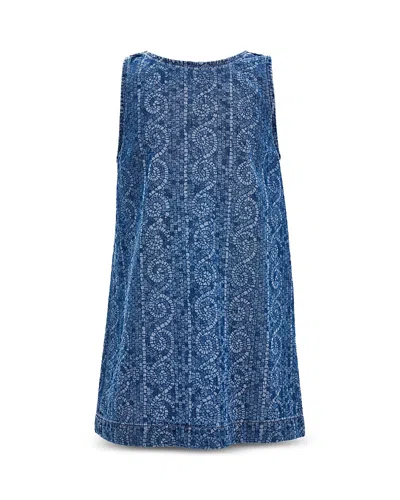 Versace Girls' Greek Mosaic Denim Dress - Little Kid, Big Kid In Blue