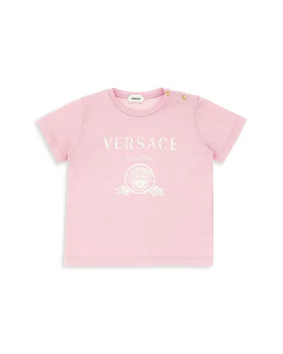 Versace Girls Jersey Varsity Tee - Baby, Little Kid In Pink