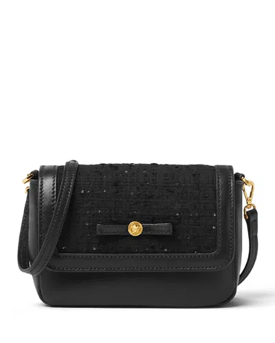 VERSACE GIRLS' LEATHER & TWEED SHOULDER BAG - LITTLE KID, BIG KID