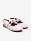 Versace Open-heeled Ballet Shoes In Pink