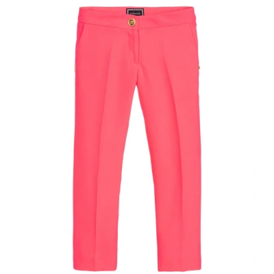 Versace Kids' Girls Neon Pink Trousers