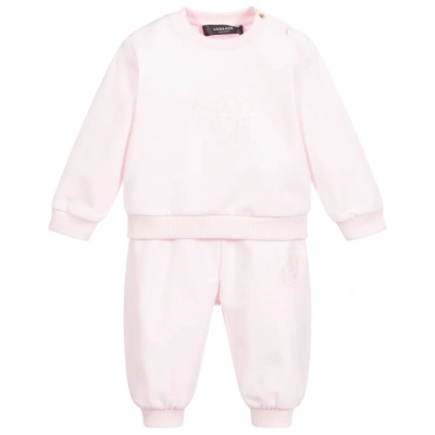Versace Girls Pink Cotton Baby Tracksuit