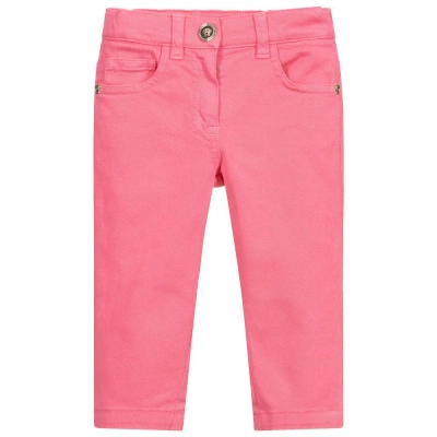 Versace Babies' Girls Pink Denim Jeans