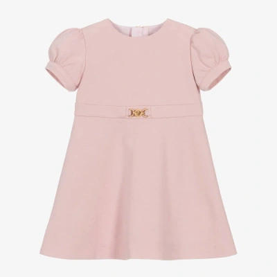 Versace Babies' Girls Pink Milano Jersey Dress