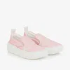 Versace Girls Pink Stella Marina Print Slip-on Trainers In Pink