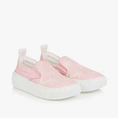 Versace Kids' Girls Pink Stella Marina Print Slip-on Trainers