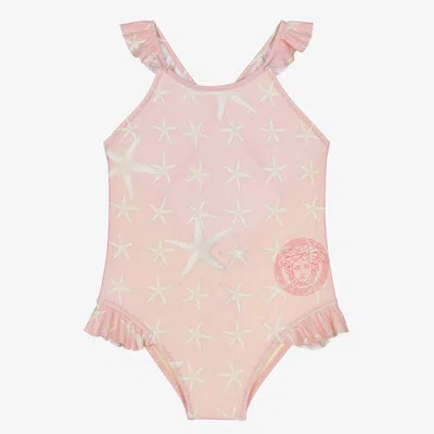 Versace Babies' Girls Pink Stella Marina Swimsuit