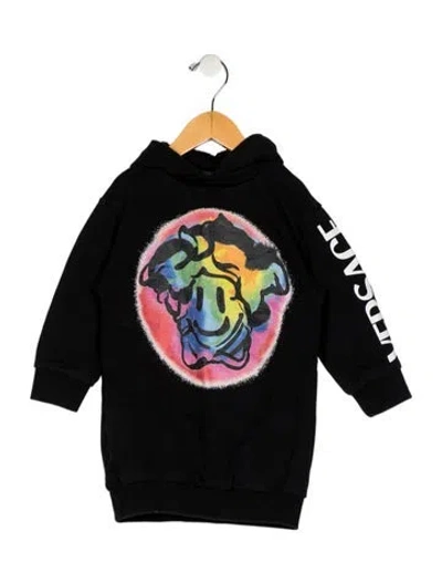 Pre-owned Versace Babies' Girls' Printed Hoodie In Black
