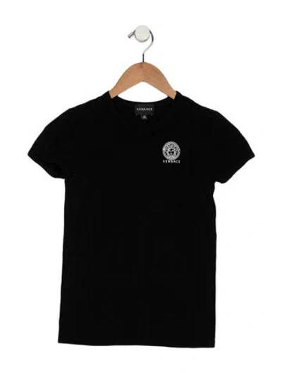 Pre-owned Versace Kids'  Girls' Short Sleeve In Black