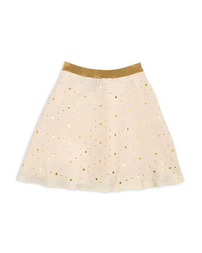 Versace Girls' Stars Embellished Skirt - Little Kid, Big Kid In Champagne+