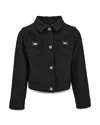 Versace Girls Black Medusa Jacket In Black