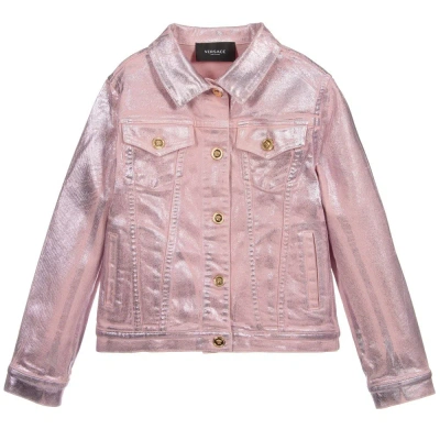 Versace Girls Teen Pink Metallic Jacket