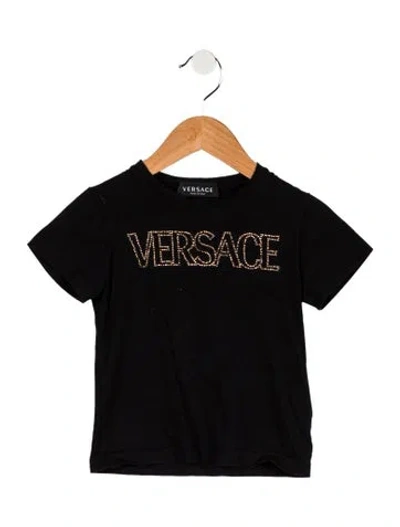 Pre-owned Versace Babies' Girls' T-shirt In Black