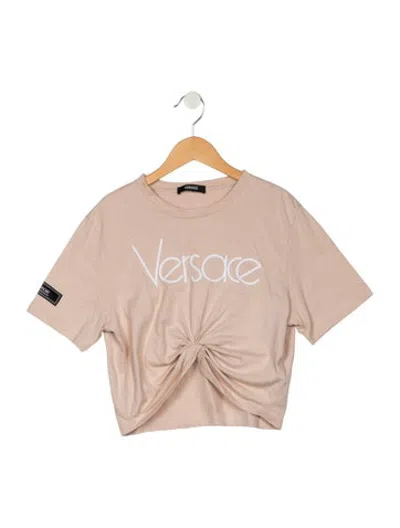 Pre-owned Versace Kids' Girls T-shirt In Neutrals