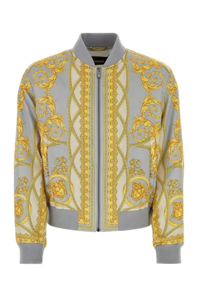 VERSACE VERSACE PRINTED POLYESTER BOMBER JACKET