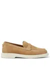 Versace Giuliano Mocassins En Daim In Beige