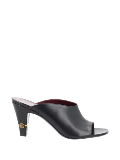 Versace Giulietta Medusa Leather Sandal In Black