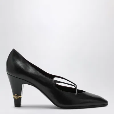 Versace Giulietta Pumps In Black Leather In Multi