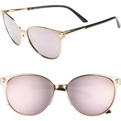 Versace Glam Medusa 57mm Cat Eye Sunglasses In Pink