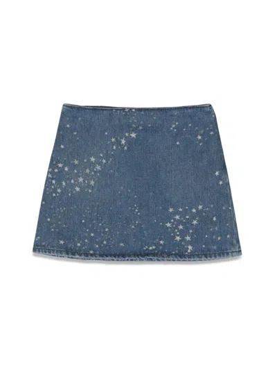 Versace Kids' Glitter Denim Skirt