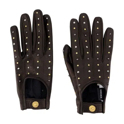 Versace Gloves In Black