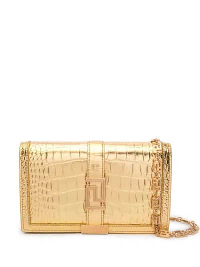 Versace Goddess Crossbody Handbag In Gold