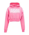 Versace Goddess Logo Hoodie In Pink