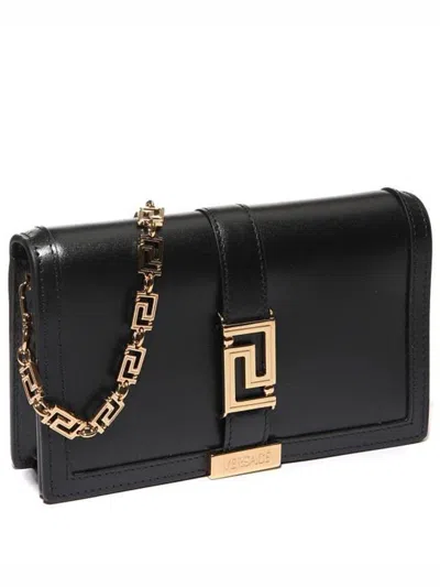 Versace Goddess Mini Bag In Black