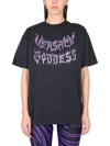 Versace Punkish Logo Print Cotton T-shirt
