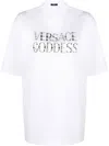 Versace Goddess-print T-shirt In White