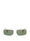 Versace Greca Rectangle-frame Sunglasses In Gold