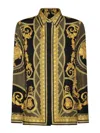 Versace Shirt With La Coupe Des Dieux Print In Gold