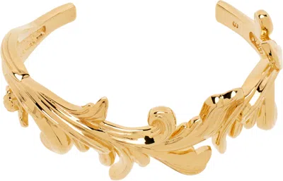 Versace Gold Barocco Leaf Bracelet In 3j000- Gold