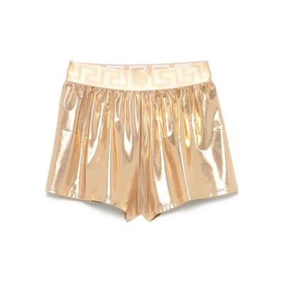 Versace Gold Beachwear In Neutral