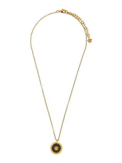 Versace Gold-colored Necklace With Medusa Charm In Metal Man
