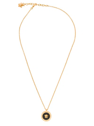 Versace Gold-colored Necklace With Medusa Charm In Metal Man