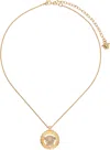 Versace Gold Crystal Medusa '95 Necklace In 4j090- Gold